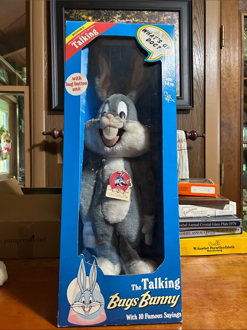 vintage 1990 Warner Bros. Talking Bugs Bunny plush toy from The 24K
